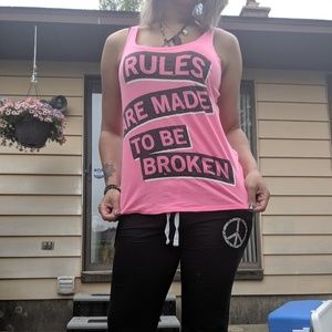 Pink graphic tank